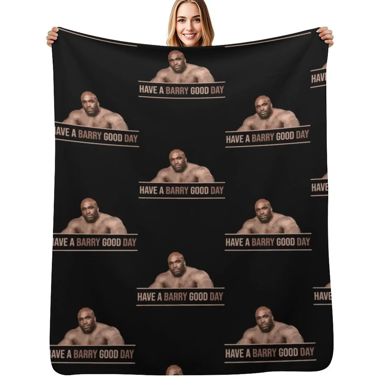 

Barry Wood - Have a Barry Good Day Throw Blanket Vintage Thin Furrys for babies Blankets