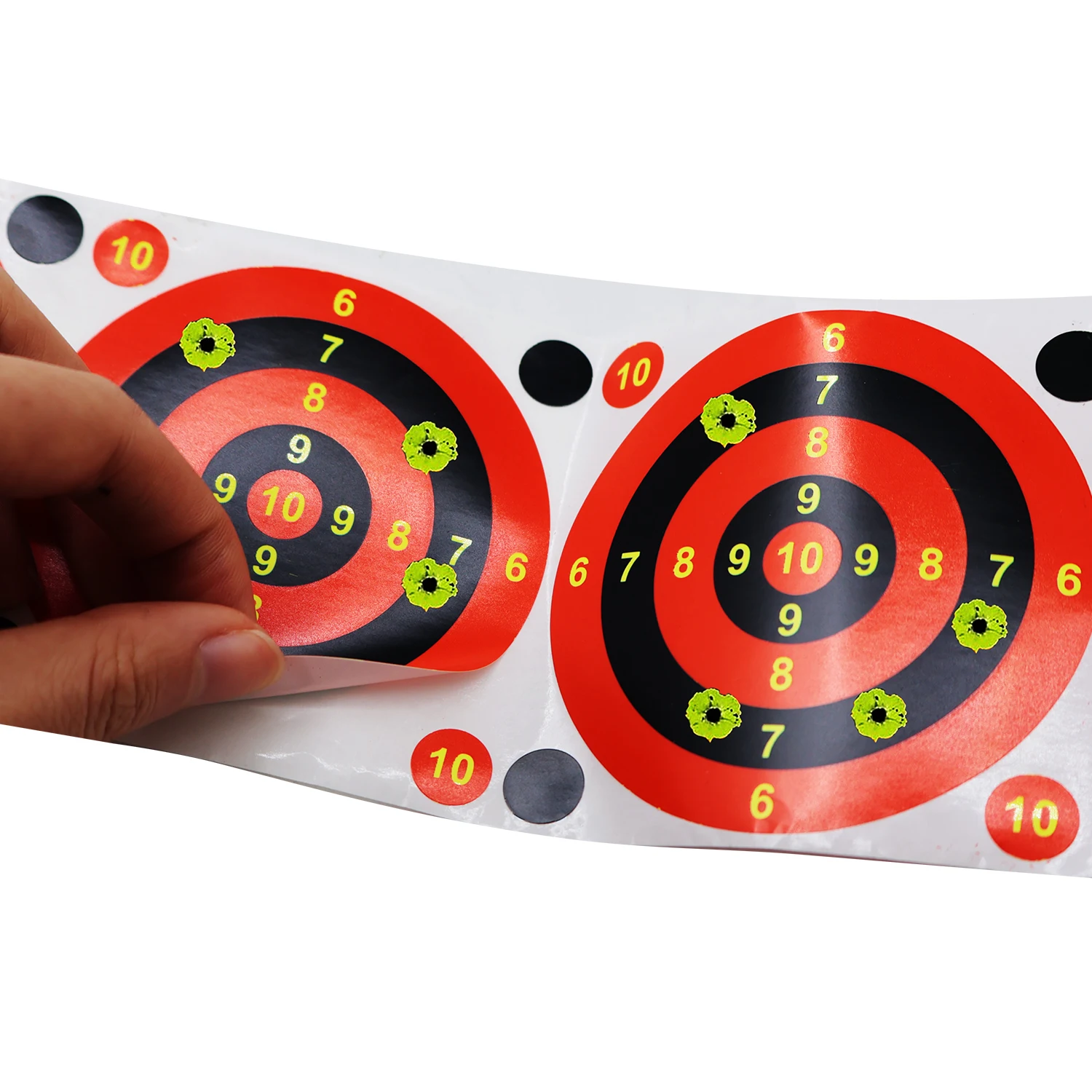 300 قطعة من أهداف الورق ذاتية اللصق للرماية - لفة أهداف ورقية تفاعلية مقاس 3 بوصة لإطلاق النار على الحبيبات