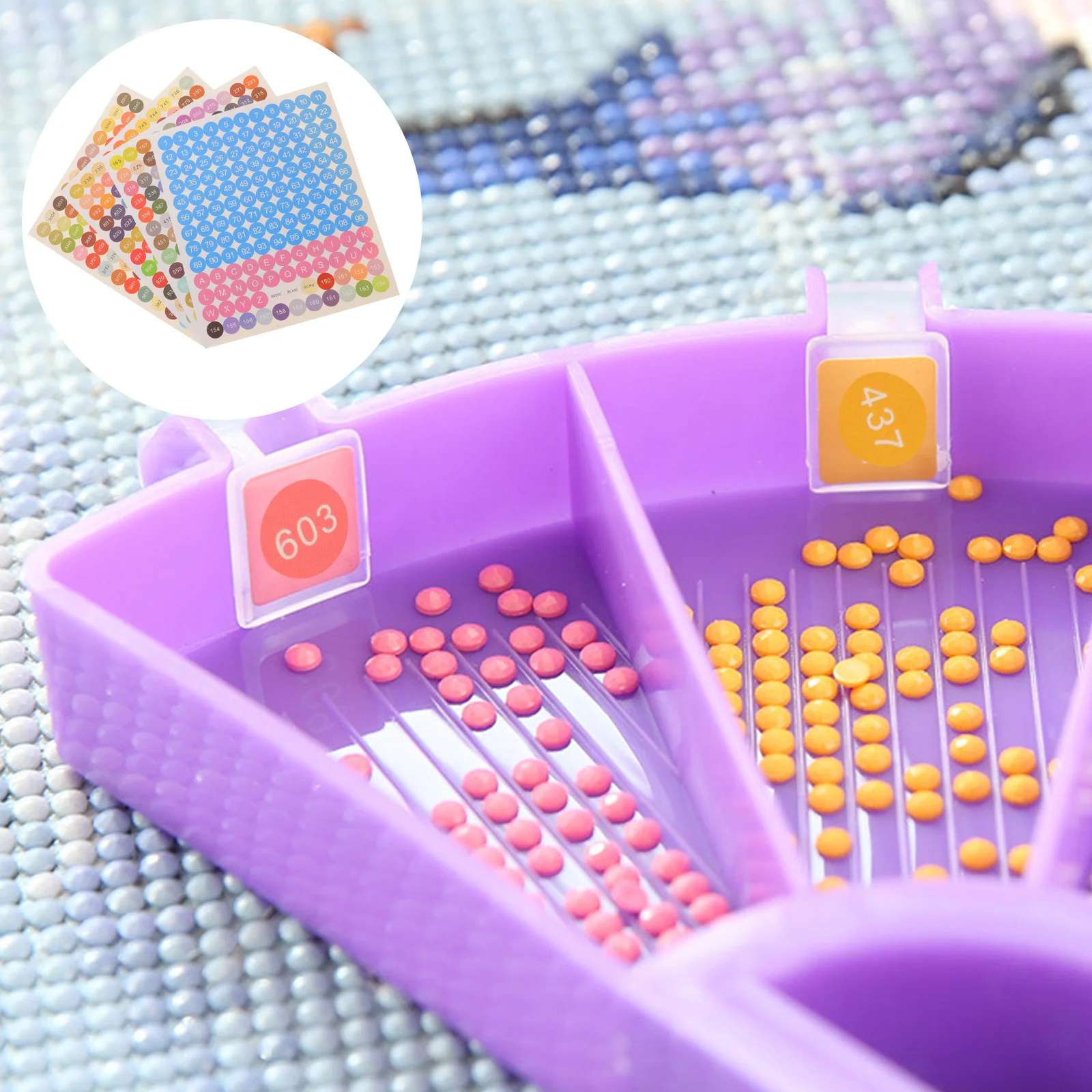 2 set 2 Sets Colorful Sticker Self-Adhesive Number Labels For Bedroom Storage Box Jar Classification Diy Marking Accessory