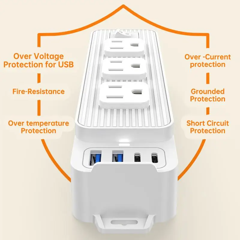 شقة التوصيل تمديد الحبل رقيقة التوصيل تمديد الحبل متعددة ميناء محول الشحن مع 9 منافذ 4 شاحن USB المنزلية