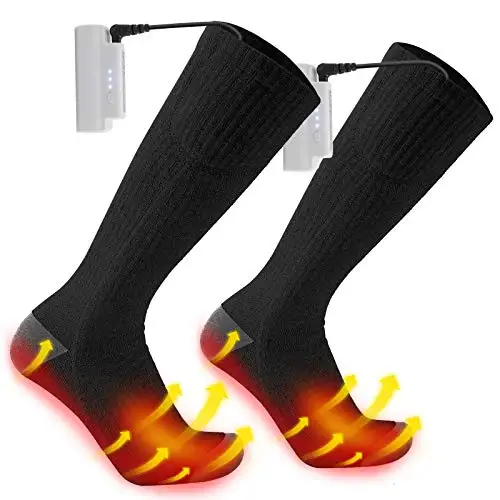 2021 winter Rechargeable Battery 3 Heating Settings Thermal Sock Winter Skiing Warm Cotton Heated Socks