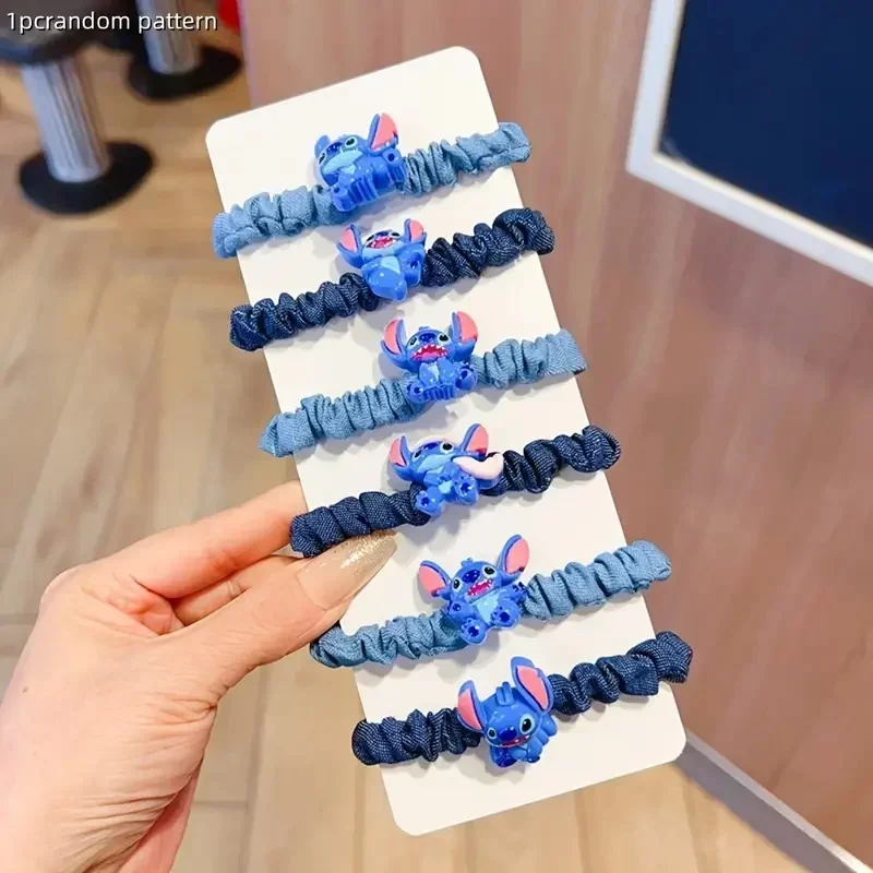 1/5/6 قطعة غرزة أنيمي الشعر التعادل الأطفال اكسسوارات رباط شعر Kawaii غرزة الشكل دمية الفتيات رئيس حبل الاطفال اللعب الهدايا