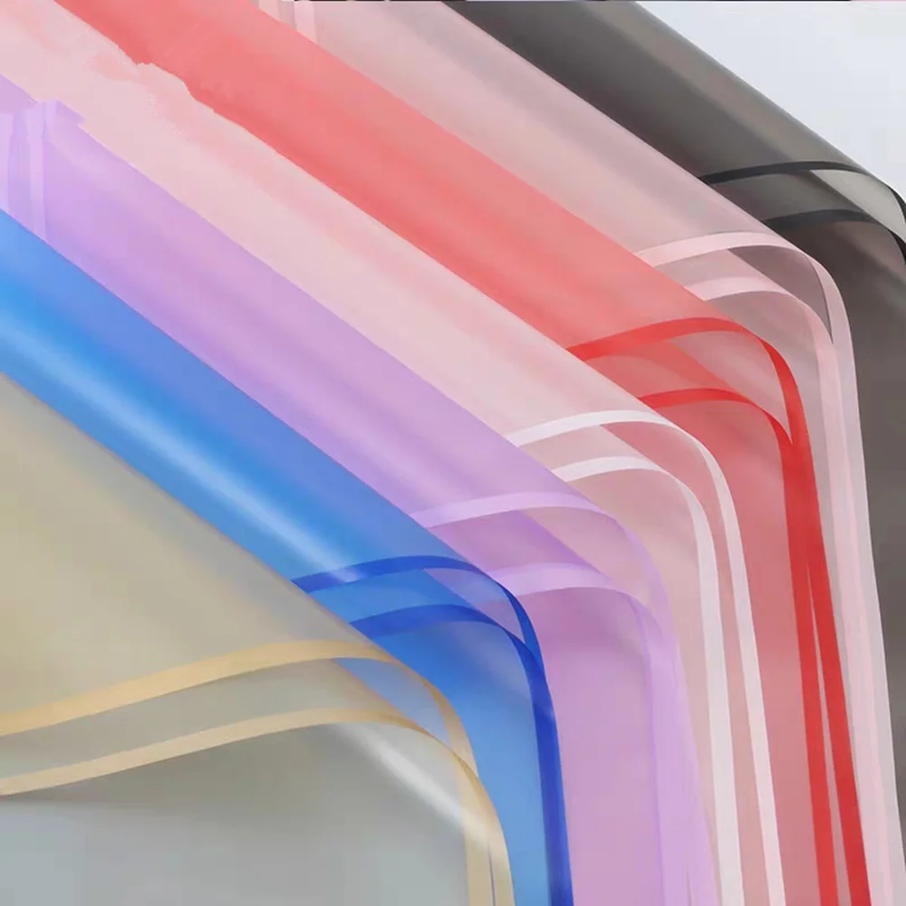 

20pcs/pack Half Transparent Flower Wrapping Paper Korean Style Gift Grinding Edge Rose Packing Florist Bouquet Wrapping Material