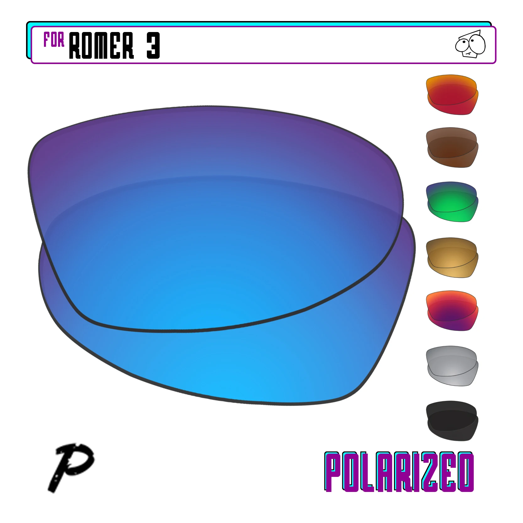 

EZReplace Polarized Replacement Lenses Compatible With Wiley X Romer 3 63mm Sunglasses - Multiple Options