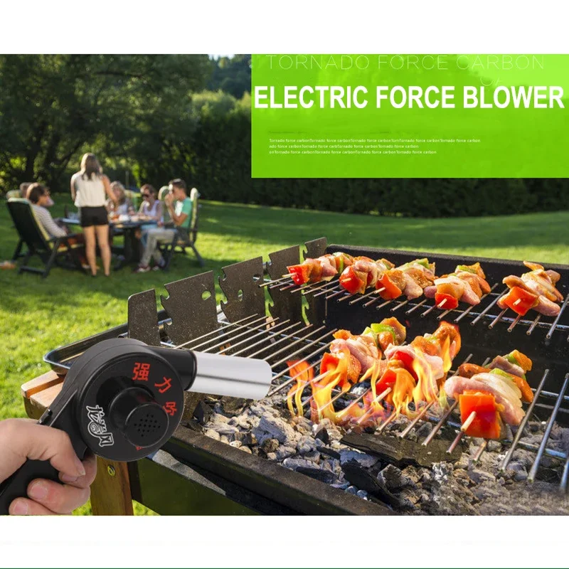 Electric Automatic Carbon Blower BBQ Fan Air Blower for Barbecue Fire Bellows Outdoor Charcoal Lighting Tools