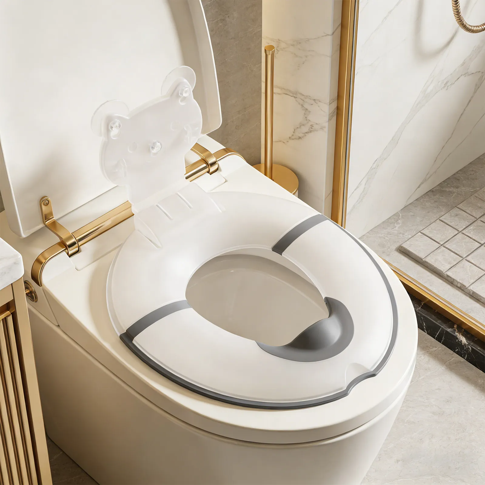 

Foldable Toddler Toilet Seat Cover Portable Travel Potty Training Seat Adjustable Suction Cups Compact Folding Kids Toilet