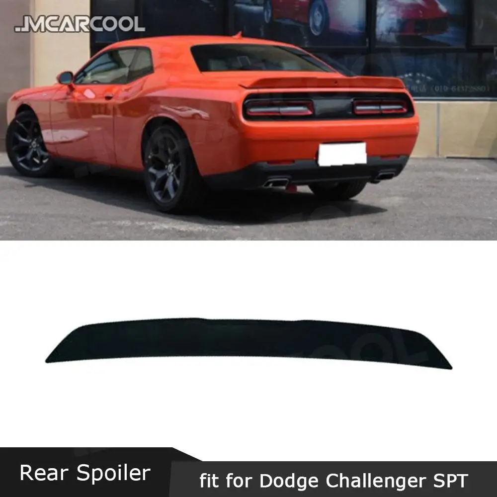 

JMCARCOOL Carbon fiber ABS Material Rear Lip Spoiler Fit for Dodge Challenger SPT Auto Car Decoration 2011 - 2014