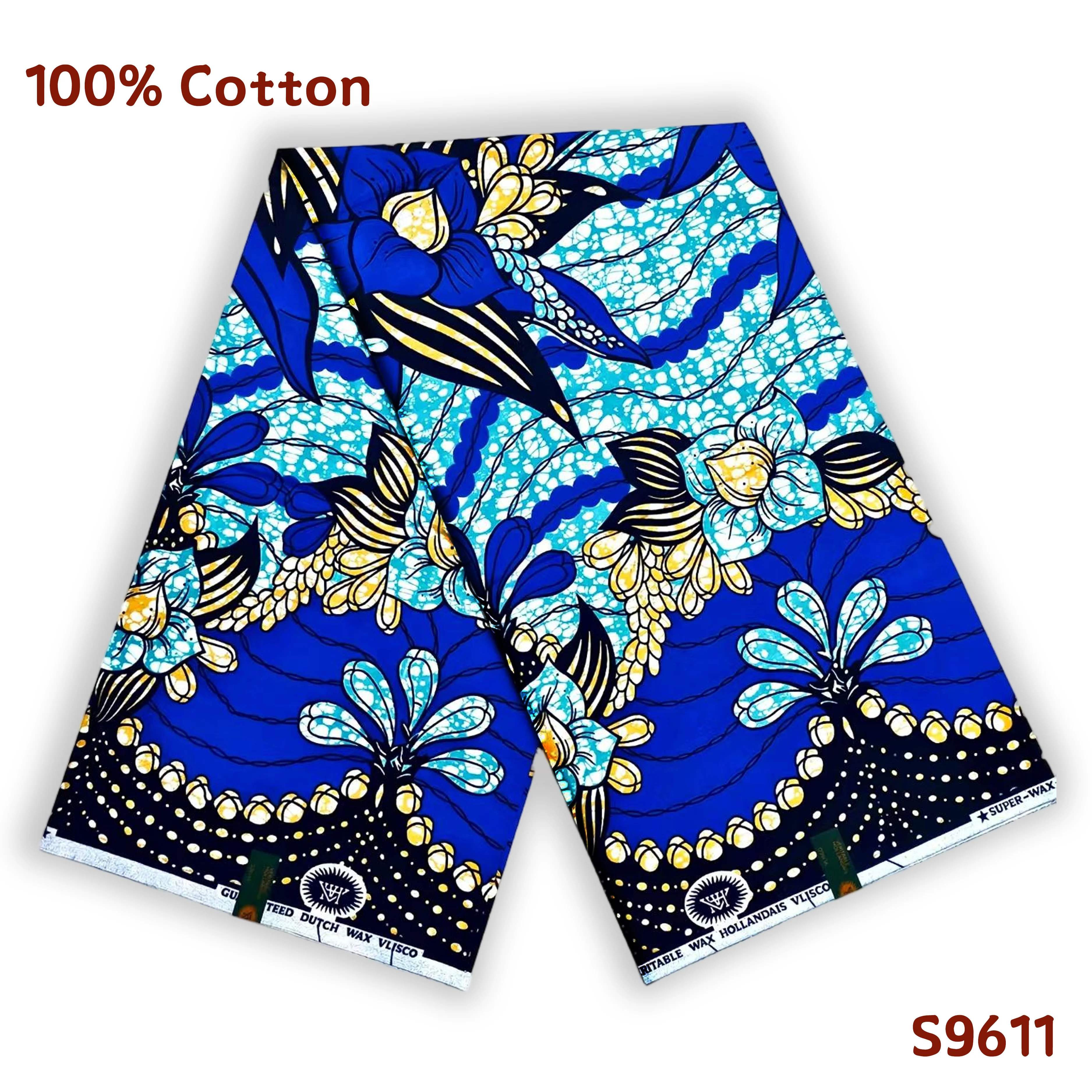 2025-african-cotton-wax-print-fabric-100-cotton-ankara-pagne-tissu-6-yards-for-women's-dress-latest-hot-sale-nigerian-wax