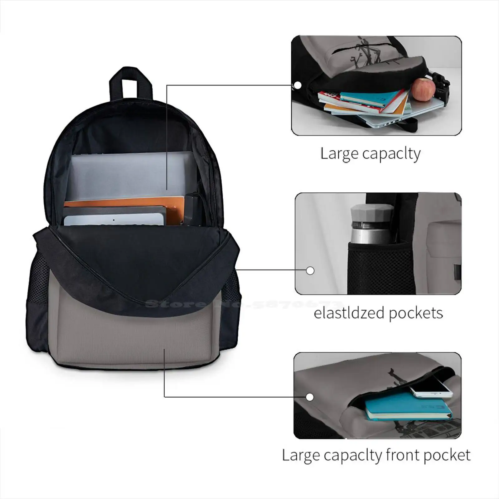 Naughty Ice Planet Spybot Hot Sale Schoolbag Backpack Fashion Bags Droid Afrospacequeen Afro Space Queen Probe Sci Fi Galaxy image 4