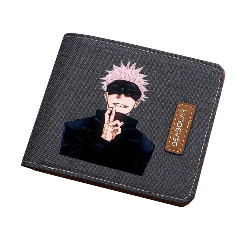 anime jujutsu kaisen cartoon Wallet Women Men canvas wallet teenagers Short wallet Money Bag boys Girls coin cartoon purse