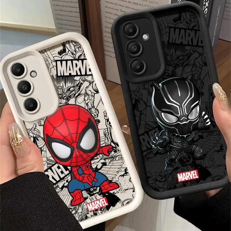 Phone Case for Samsung Galaxy A15 A25 A35 A55 A51 A71 A72 A73 A52 A52s A53 A54 5G TPU Silicone Soft Cartoon Marvel Sqiderman