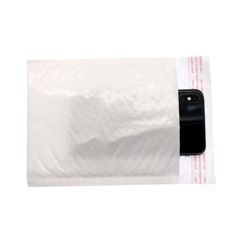 100Pcs/Lot Bubble Envelope Bag White Bubble Poly Mailer Self Seal Mailing Bags Padded Envelopes for Magazine Lined Mailer