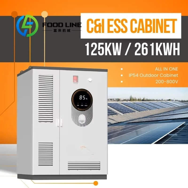 Commercial Industrial BESS LiFePO4 Battery Energy Storage System 100kW 125KW 261KWH Solar ESS Container Industry Customize