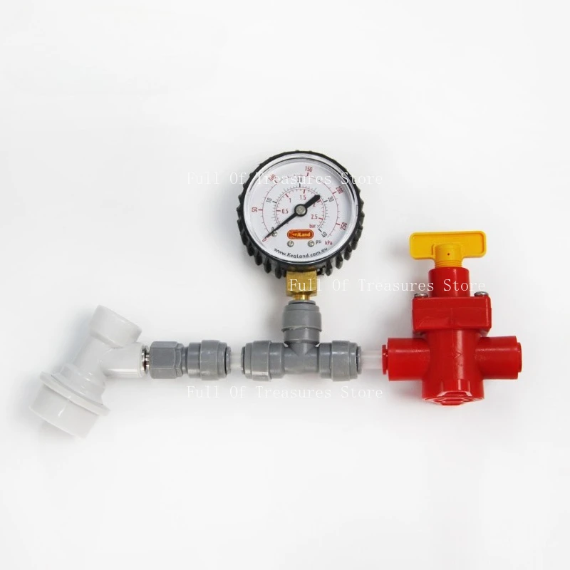 For Craft Beer Pressure Holding Fermentation Equipment, Carbon Dioxide Pressure Reducing Valve, CO2 Gauge,  Air Pressure Gauge,