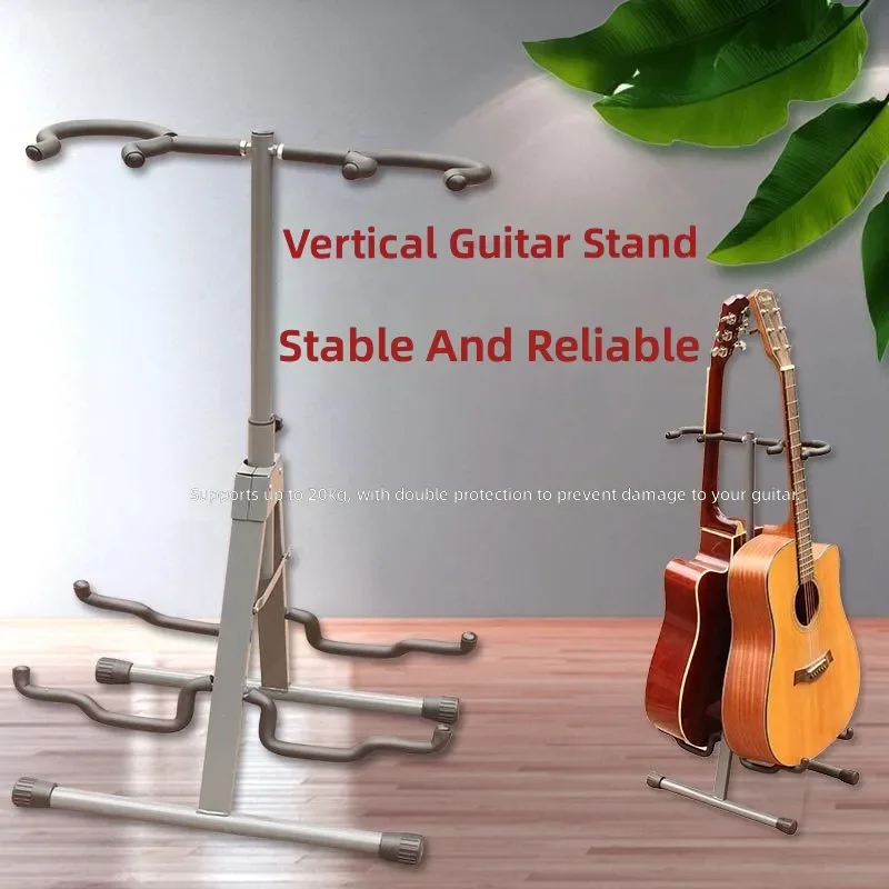for Multiple Guitar Racks Floor to Ceiling Home Placed Ukulele Vertical Bracket Folded and Placed Pipa Rack Floor Rack