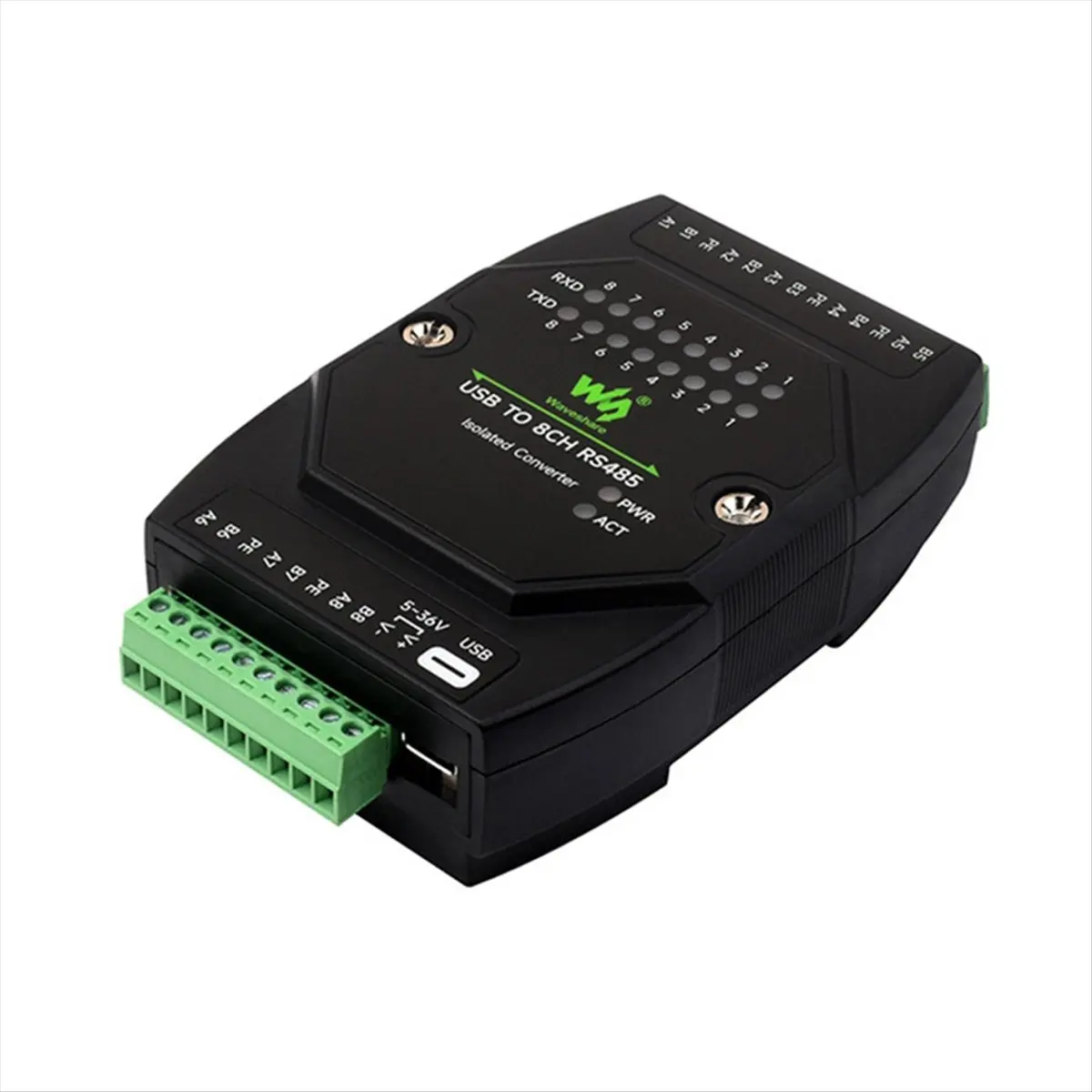 A99X  Industrial UART USB to 8CH RS485 Isolated Converter for 35mm Standard Rail and Stacked Installation