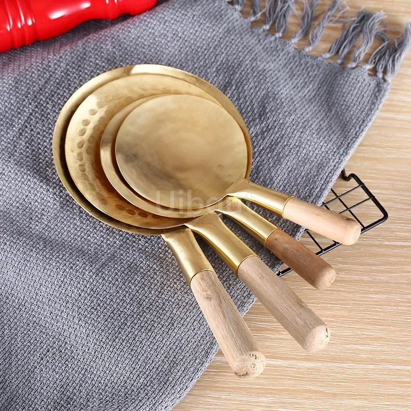 pure brass copper Tofu Brain Spoon Stainless Steel Kitchen Gadgets Practical Food Scoops Use Rice Ladle Portable Cooking Tools