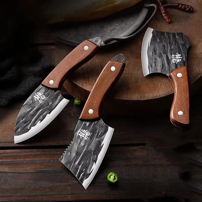 New Upgraded Version Japanese Seiko Mini Chef Knife - Compact Forged Steel Blade, Multi-Functional for Fish, Meat & Home Cooking