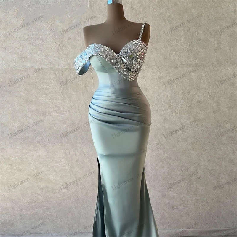 Simple Evening Dresses Formal Prom Dress Off The Shoulder Ball Gowns Sequin Appliques Floor Length Robes 2024 Vestidos De Gala