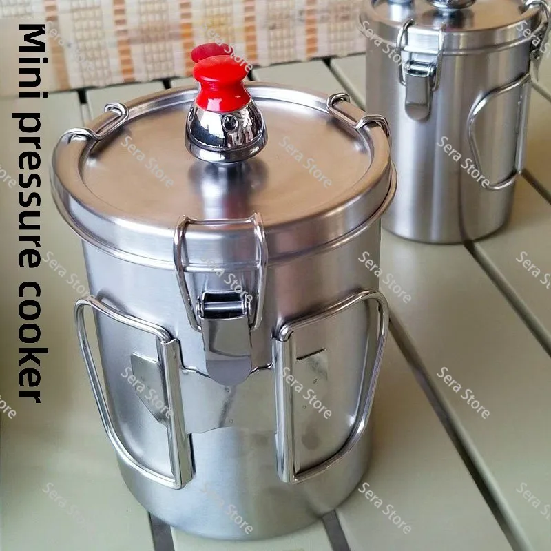 Pressure Cooker 1600ML Food-Grade 304 Stainless Steel with 50KPA Safety Valve