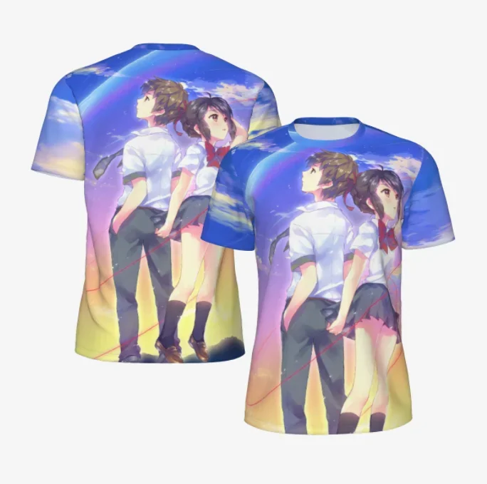 

Japanese Anime 3D Printing T-shirt Summer Fashion Casual Men's and Women's T-shirt Children's Short-sleeved Top