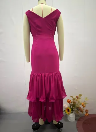 Robe longue amincissante taille haute pour femme, style doux, solide, document, printemps, été, nouvelle collection, mode, 2025