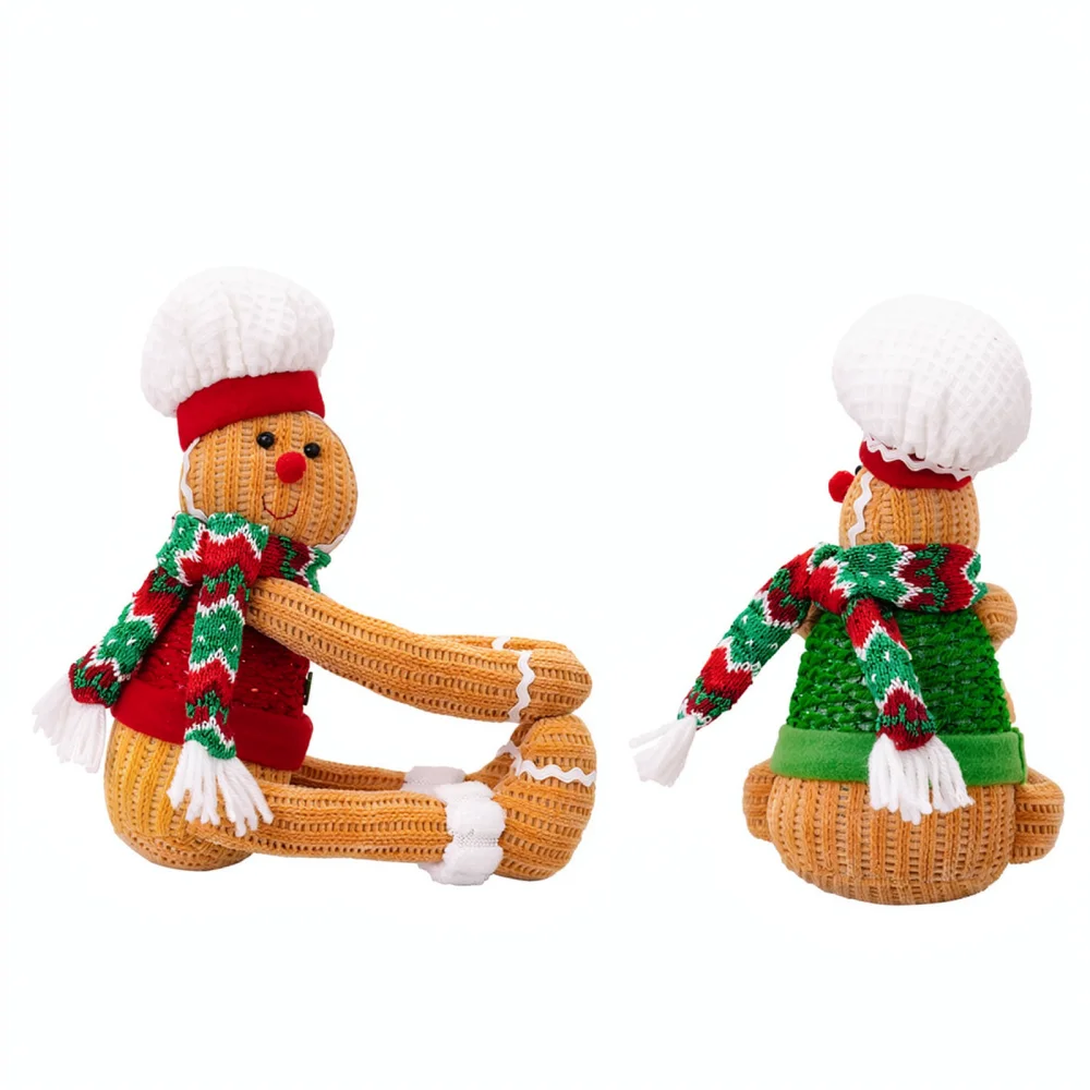 Creative Gingerbread Man Window Tiebacks Christmas Holiday Decor Chef Hat Drapery Fasteners Festive Home Living Room Supplies