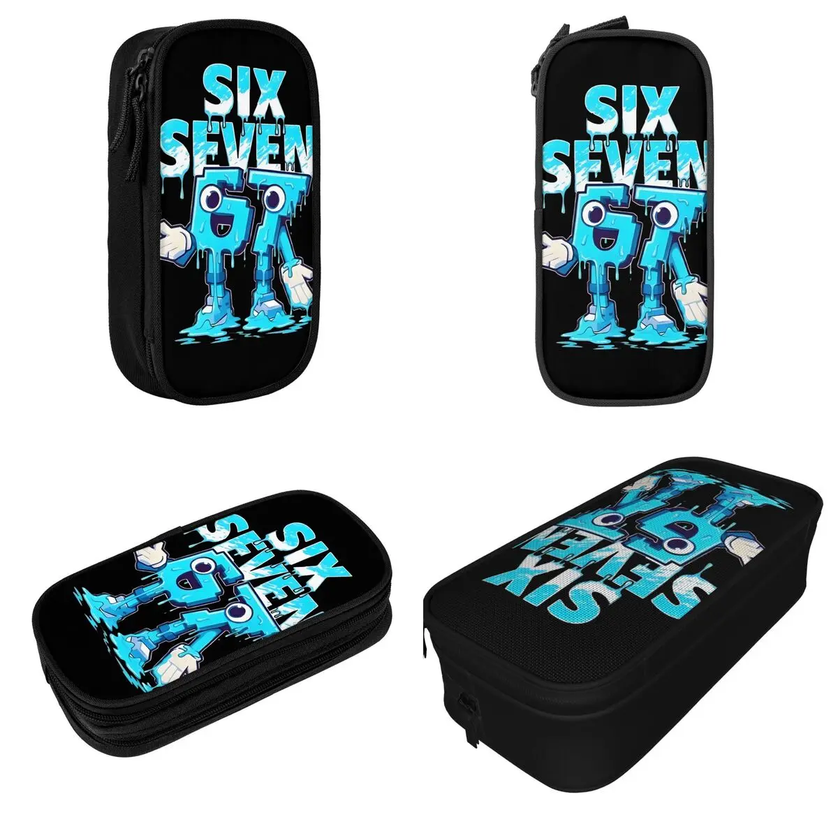 Meme 67 Six Seven 6 7 Italian Brainrot Pencil Case New Pen Holder Bags Student Large Storage School Supplies Cosmetic Pencil Box