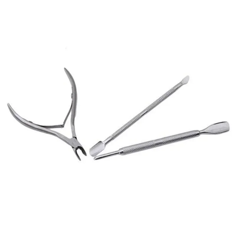 กรรไกรตัด Cuticle Clipper Pusher สแตนเลสสตีลเล็บ Dead Skin Remover ชุดทําเล็บมือเล็บเท้าเครื่องมือเล็บชุด