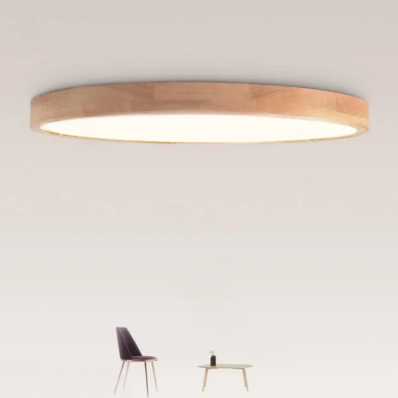 

Led Wooden Ceiling Lamps Living Room Bedroom Entrance Ceiling Lighting Room Decor Round High 7Cm Modern Ceiling Light Fixture