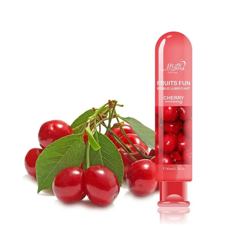 80ML Peach/Strawberry/Blueberry/Cherry/Orange Edible Flavor Water Based Lubricant Sex Anal Oral Gel Sex Lube For Couple Adult