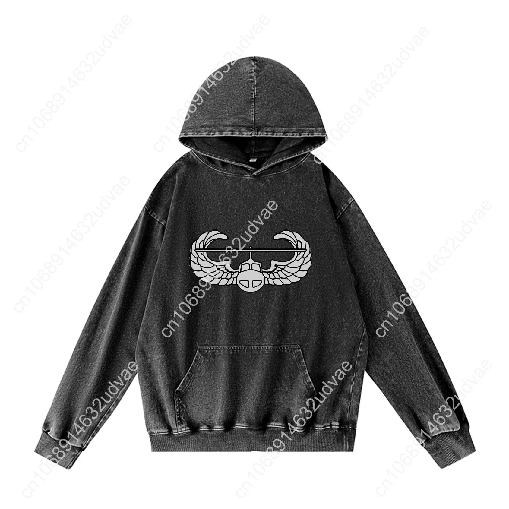 Air Assault Wings Hoodies Retro Hooded Sweatshirt Man Woman Teenager Vintage Pullover Sweat Shirt with Pocket Customized Tops