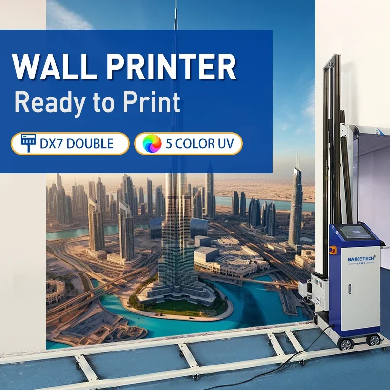 TH-UP1400R Заводской 3D УФ-вертикальный настенный струйный принтер для внутреннего и наружного печати