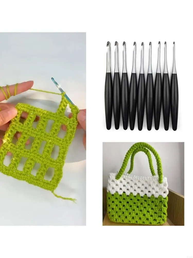 

1 комплект игл для вязания крючком с деревянной ручкой, набор крючков 3,5-8,0 мм, игла для вязания крючком, аксессуары для X3UC