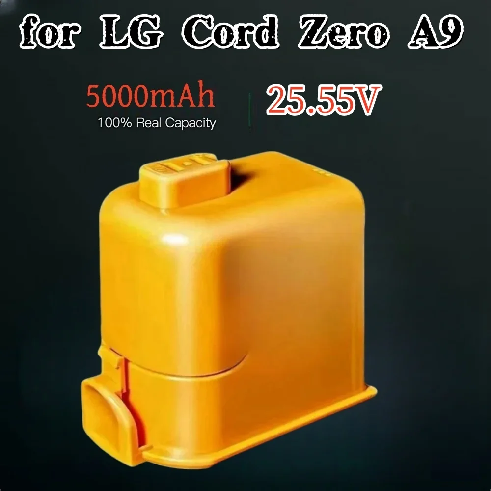 

High Capacity 25.55V 5000mAh Li-ion Battery for LG Cord Zero A9 Series A9S/P9/A9MAX/A9T-Ultra/A9K-PRO