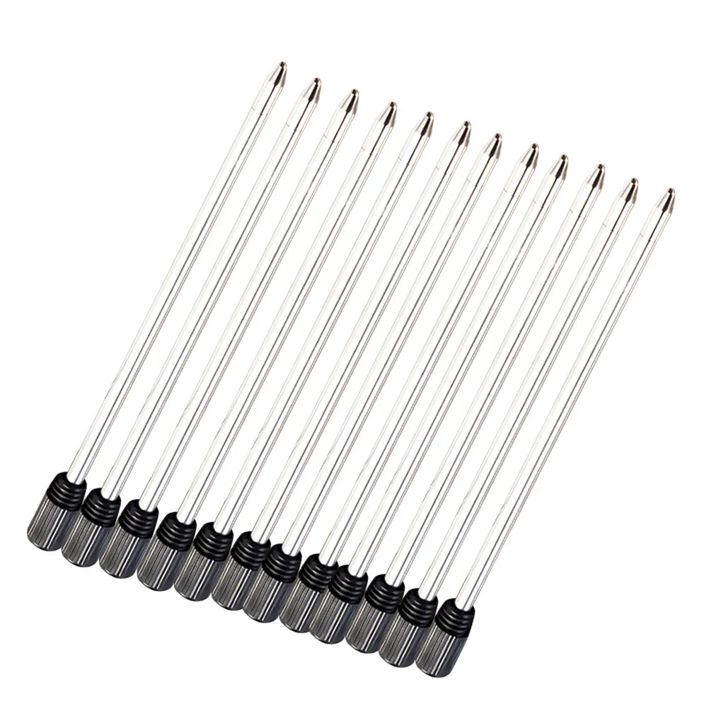 

12 Pcs Medium Point Metal Refill Ink Pen Black Ball Mini Refills Ballpoint Pens