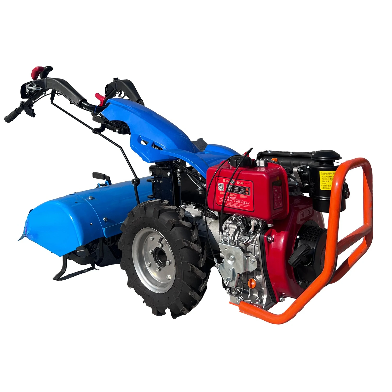 Four wheel drive lawn mower cultivator diesel/gasoline electric tiller