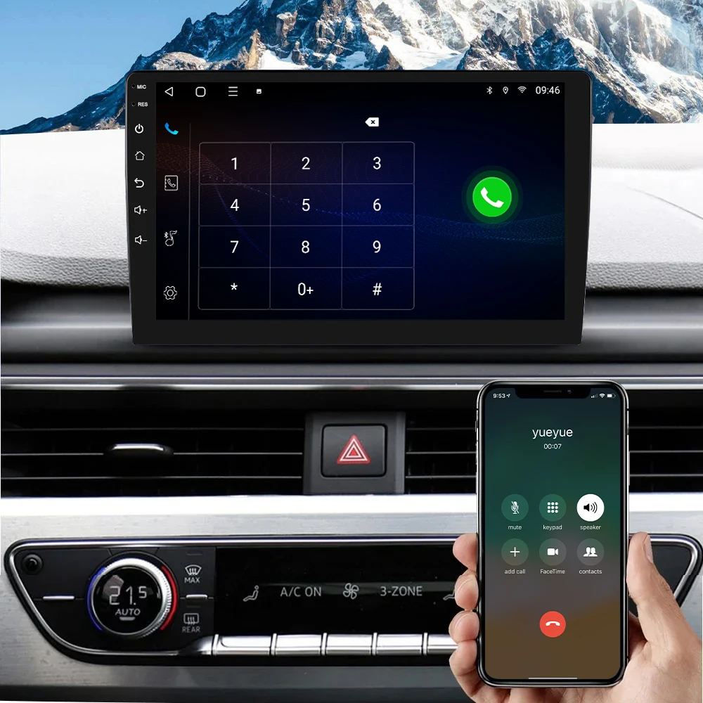 العالمي 7 9 10 بوصة مشغل وسائط متعددة لتحديد المواقع واي فاي اللاسلكية CarPlay أندرويد السيارات أندرويد 13 2 الدين راديو FM مشغل استقبال ستيريو