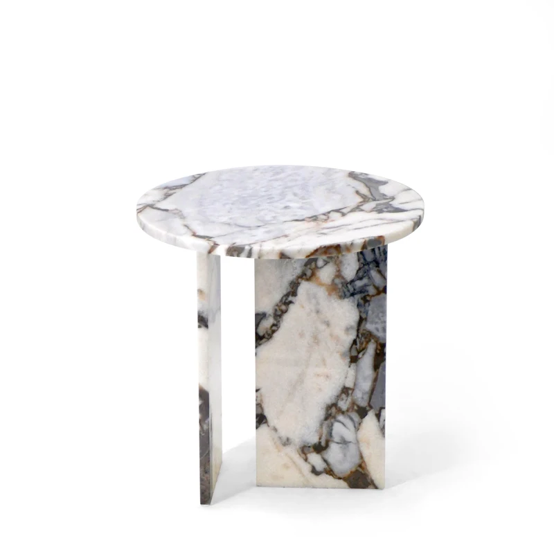 

Кофейный столик из мрамора, круглый, в стиле лёгкой роскоши, для гостиной, комбинированный.