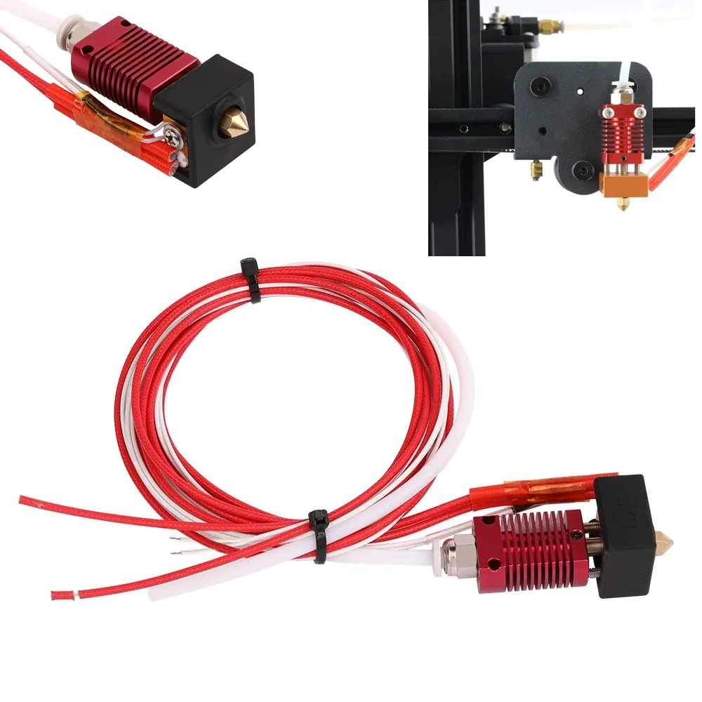 

Creality Ender 5 Hotend Kit 3D Printer Extruder Head with Silicone Cover 24V Ender 5 Hot End Assembled Replacement Accessories