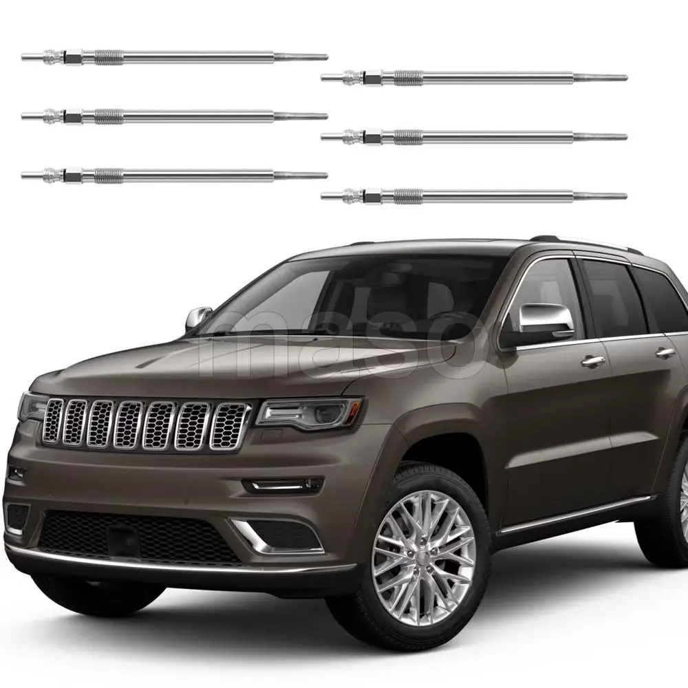 

6pcs Diesel Glow Plug For Jeep Grand Cherokee 6 Cyl 3.0L Diesel Ram 1500 6 Cyl 3.0L Diesel 2014-2020 68211173AA 68460484AB ﻿