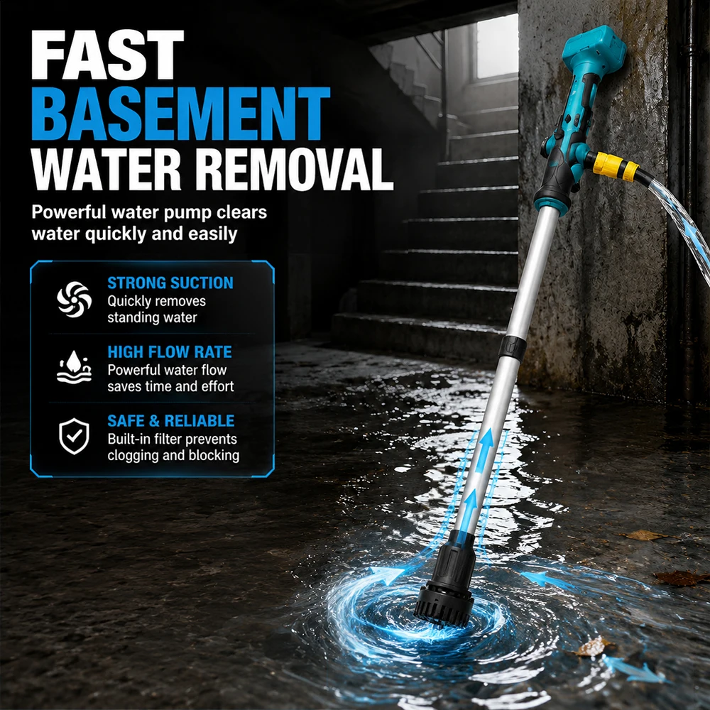SIHAO Portable Cordless Water Pump Stick Liquid Transfer Tool Compatible with Makita Dewalt Milwaukee for Garden Irrigation