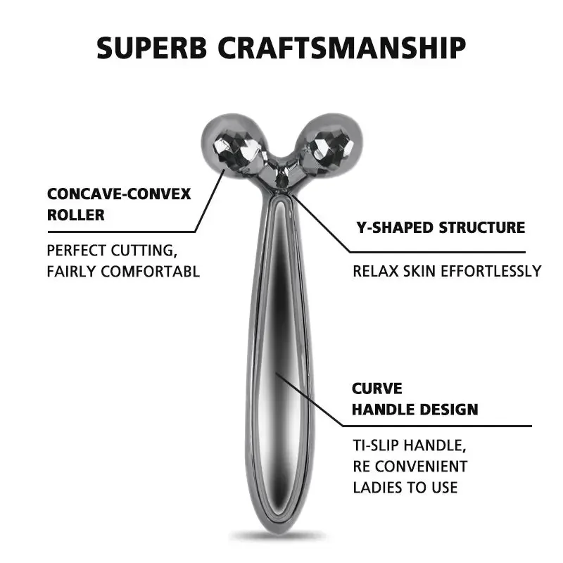 أسطوانة تدليك الوجه ثلاثية الأبعاد على شكل Y 360 درجة ° الدورية شد الوجه ثبات الوجه التخسيس مزيل مدلك الوجه أداة العناية بالبشرة #3