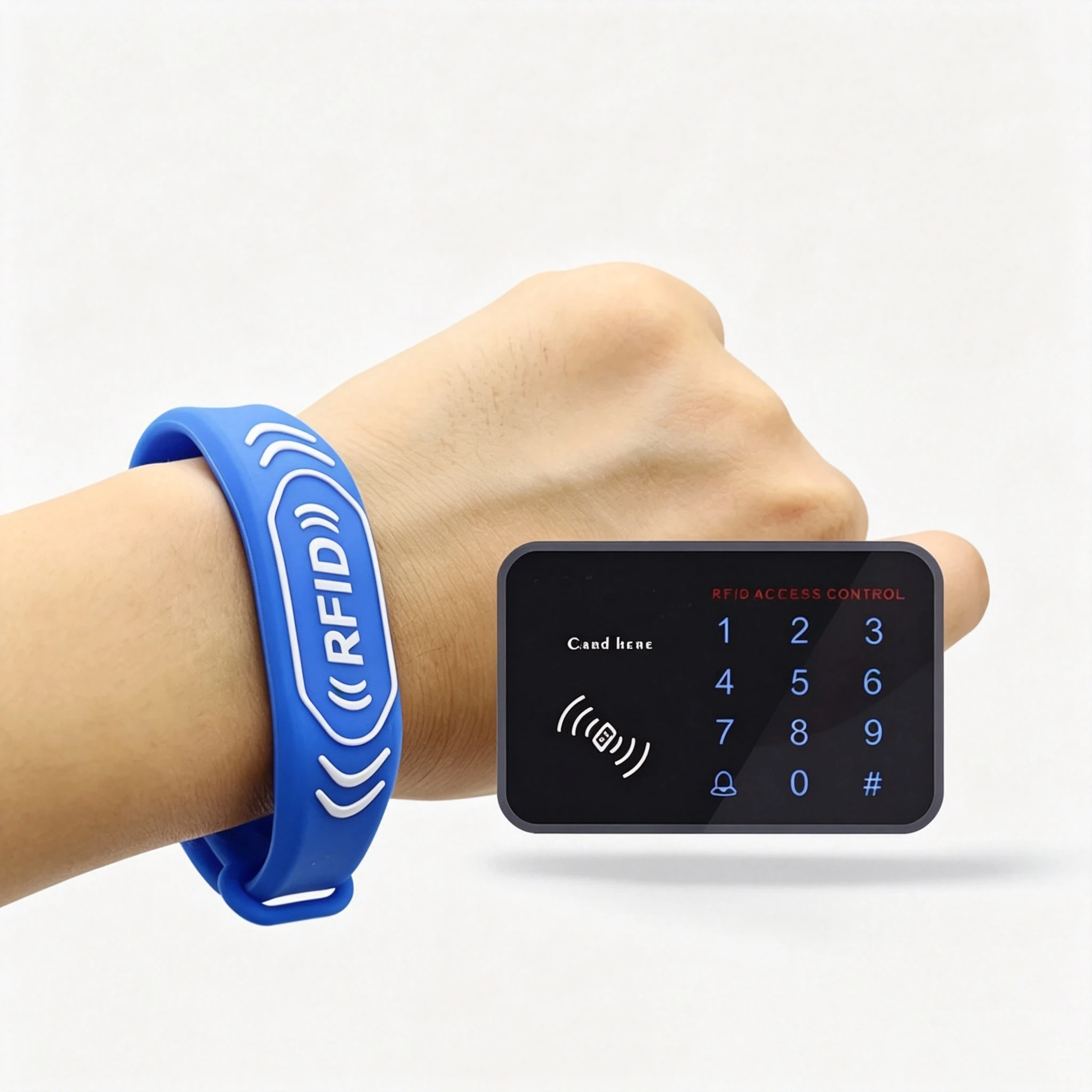 1Pcs 125KHz RFID Silicone Wristband T5577 EM4305 Rewritable Blank Data Waterproof ID Bracelet Key Keyfob Tag for Access Control