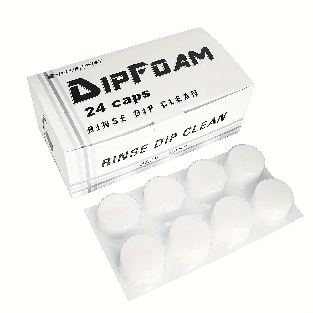 24pcs Disposable Tattoo Needle Foam Rinse Cups, Plastic Ink Cartridge Cleaning Caps, Tattoo Cleaning Supplies
