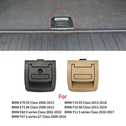 BMW X5 X6 트렁크 테일 커버 바닥 플레이트 매트 바닥 카펫 핸들, 예비 타이어 커버 잠금 액세서리, BMW F15 F16 2014-2019