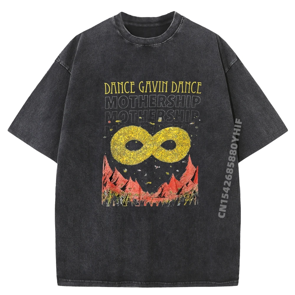 

Mothership Design Shirts Graphic Tee Gifts For Men Comfortable Washed Clothes Mens Trendy Printed Tshirt