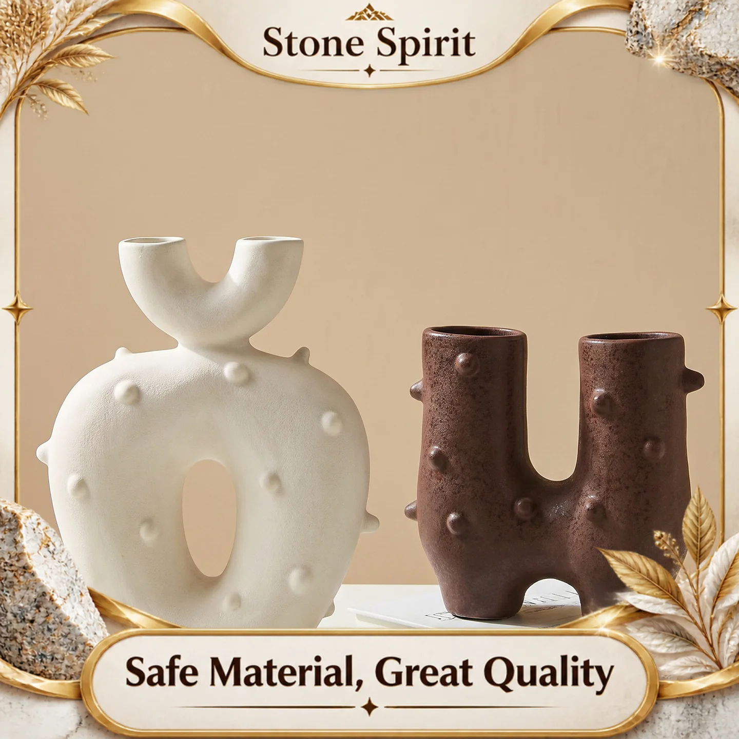 Minimalist U-shaped Ceramic Vase, Living Room Desktop Vase, Flower Arrangement, Home Homestay TV Cabinet Decoration Vase