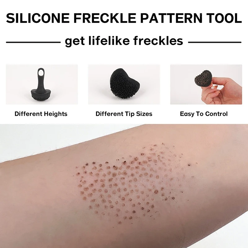 Aux Freckles Silicone Stamp Natural Lifelike Fake Freckles Makeup Brush Soft Women BEAUTY Freckle Dot Spot Auxiliary Makeup Tool