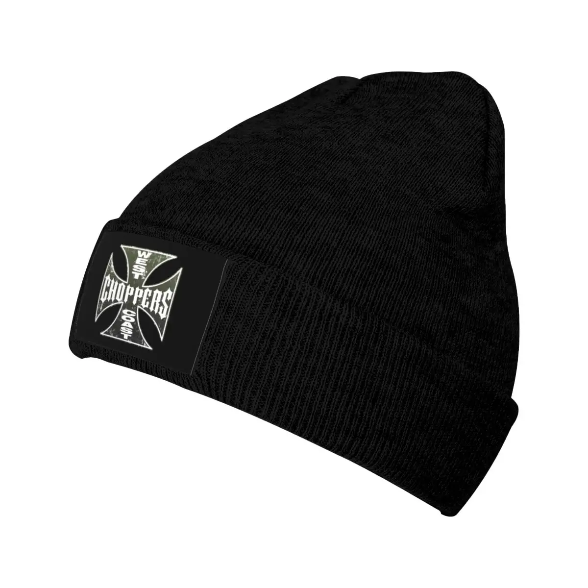 Custom West Coast Iron Cross Choppers Skullies Beanies Caps Hip Hop Winter Warm Women Men Knit Hat Unisex Adult Bonnet Hats